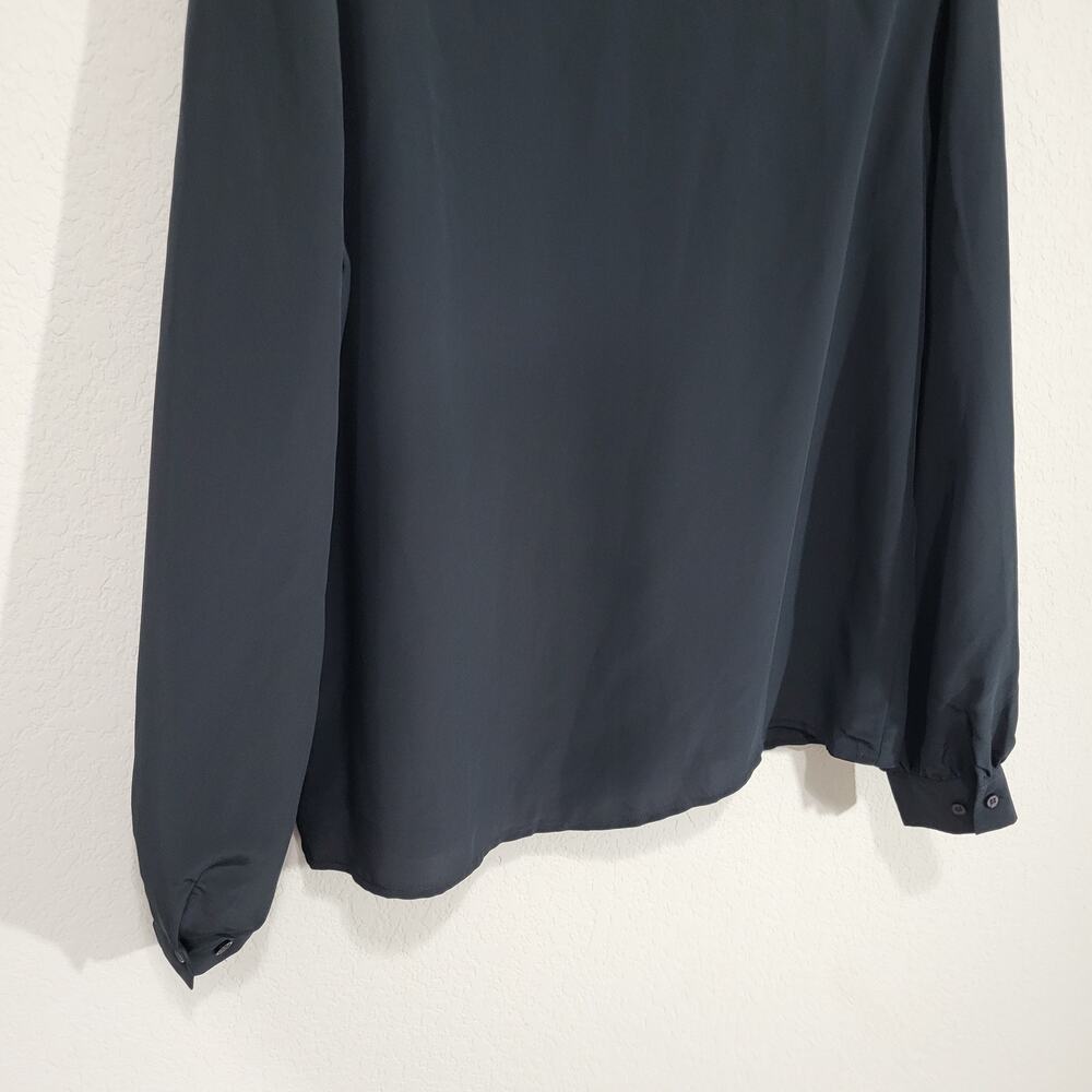 VTG Blouse Gailord Womens Large Black 80s Office Dressy Evening Business Casual - Picture 9 of 9